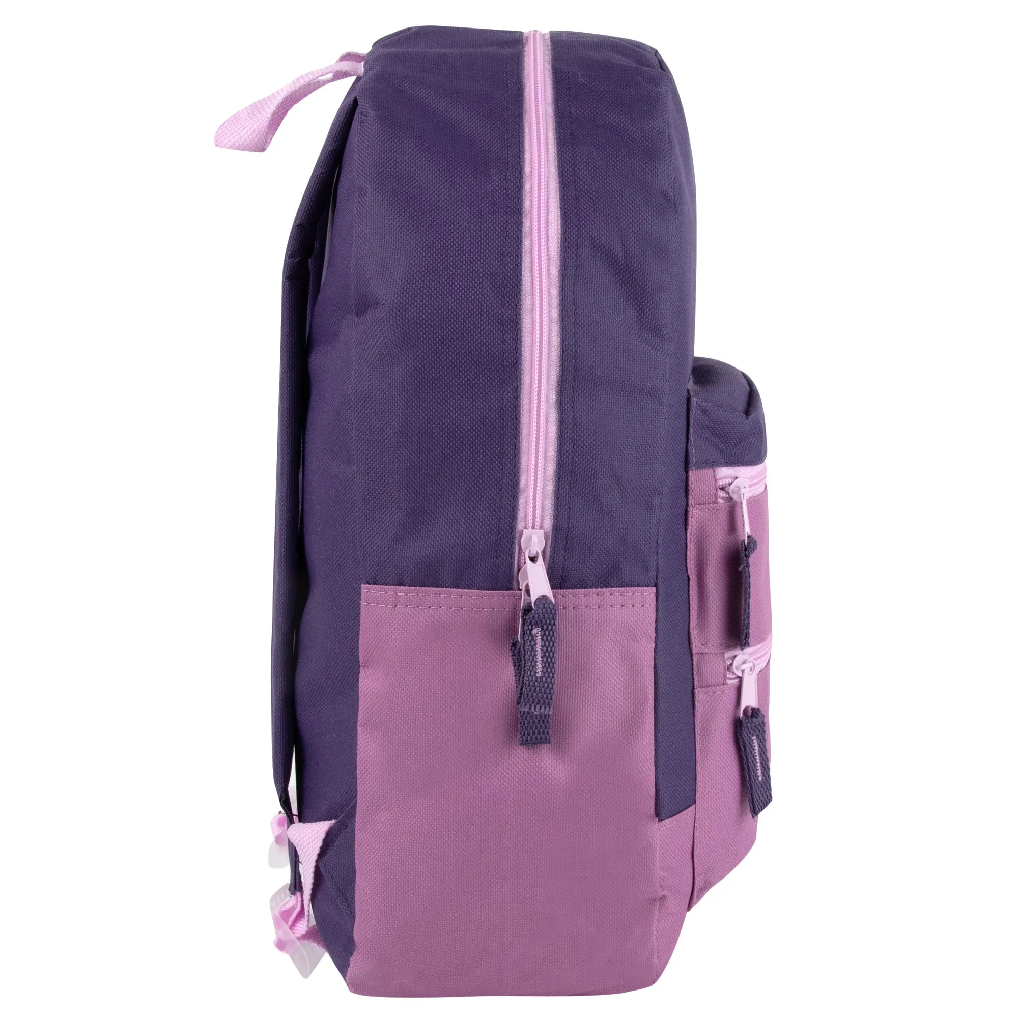 17- Inch Double Front Zippered Pocket Backpack - Girls