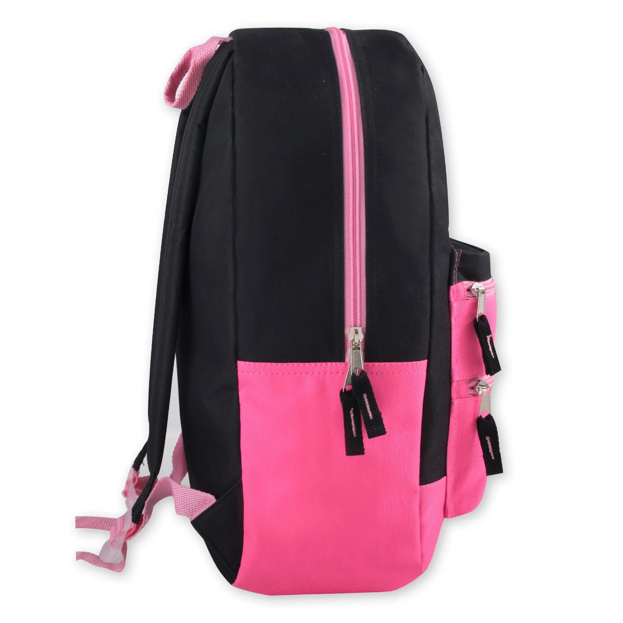 17- Inch Double Front Zippered Pocket Backpack - Girls
