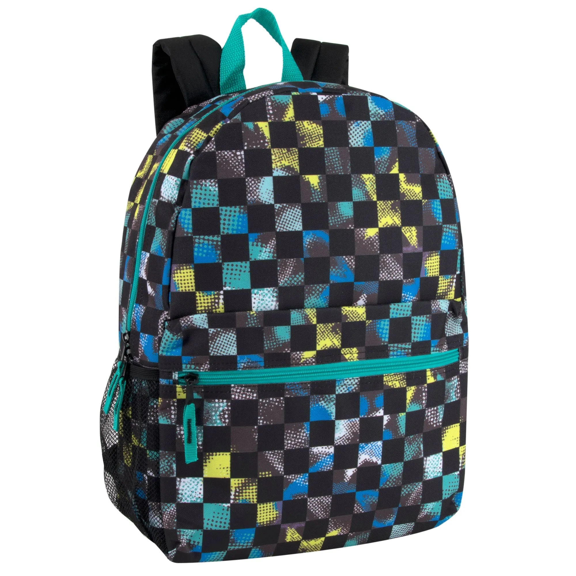 17-inch Printed Backpack w Side Mesh Pockets
