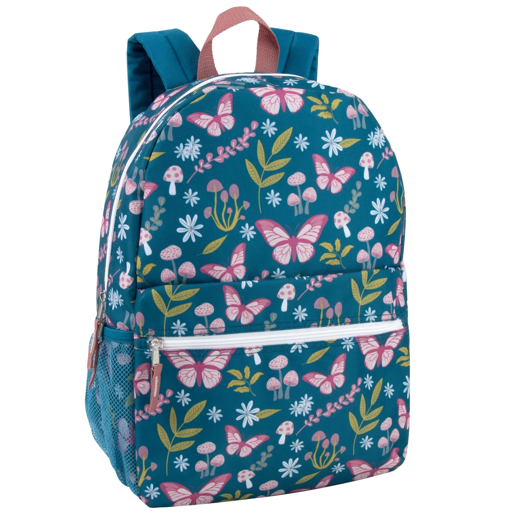 17-inch Printed Backpack w Side Mesh Pockets