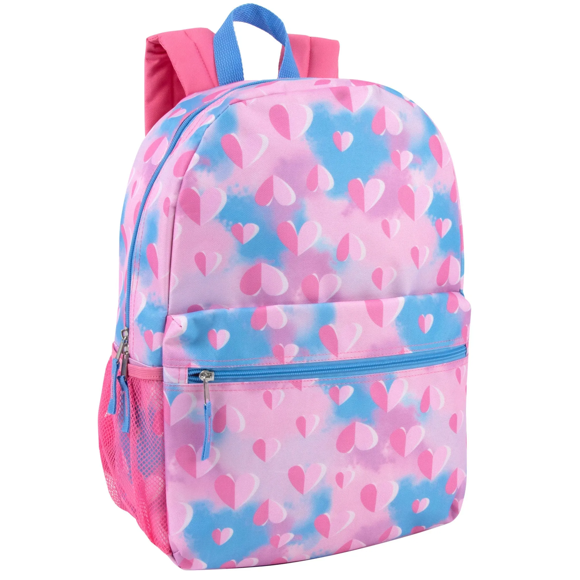17-inch Printed Backpack w Side Mesh Pockets