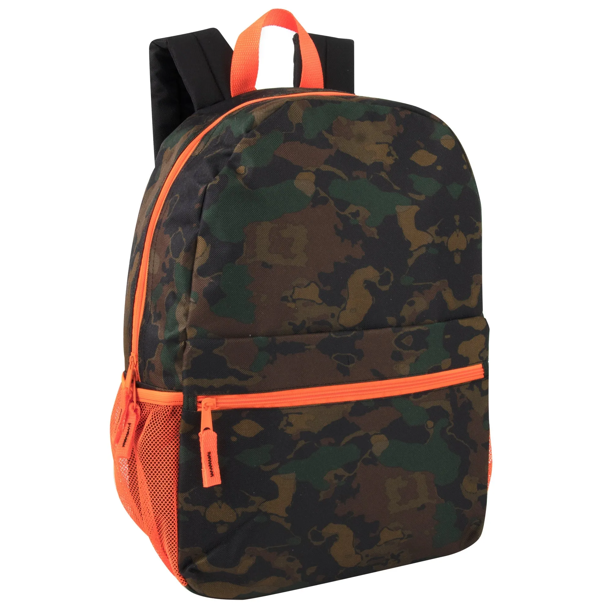 17-inch Printed Backpack w Side Mesh Pockets