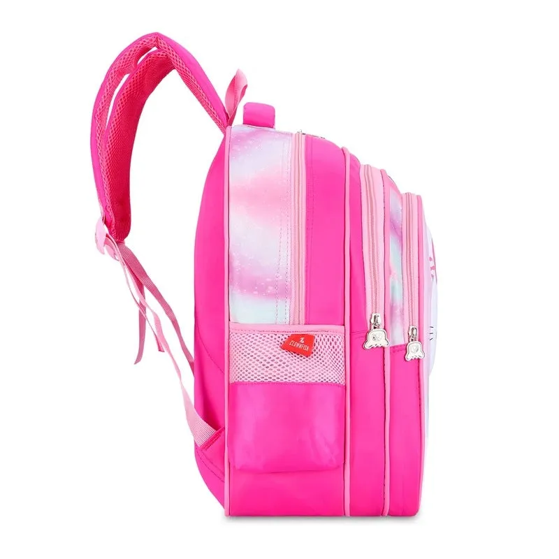 22 Litres School Bag - Fun Design, Lightweight & Durable | Water Bottle Pockets | Ink Blue
