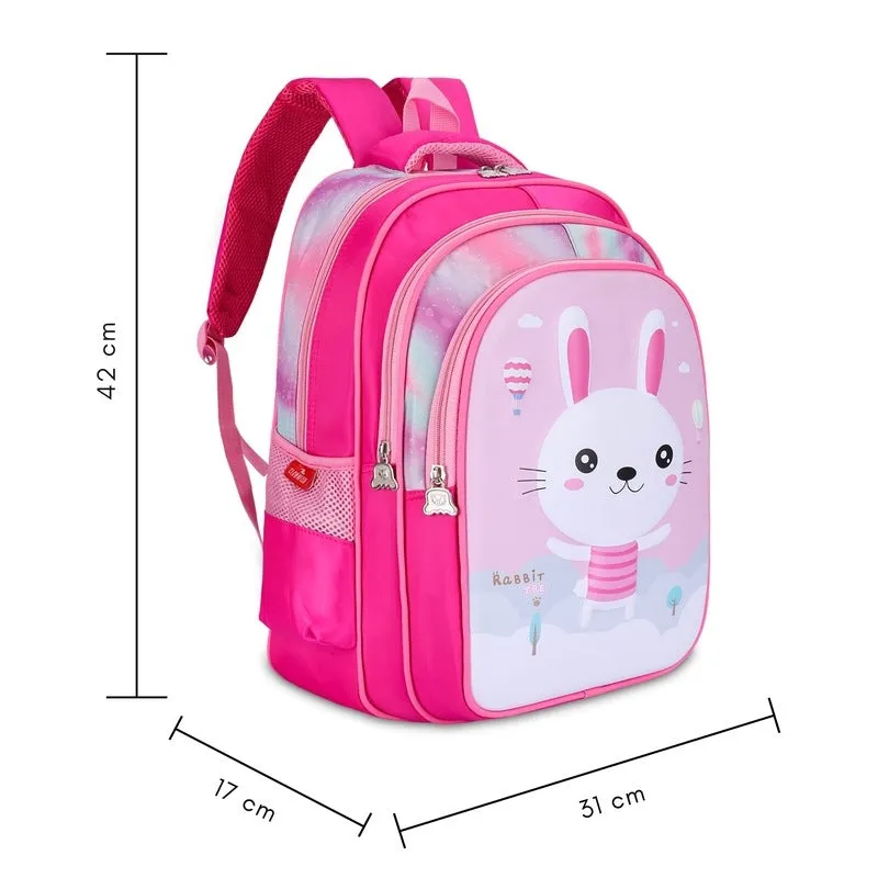 22 Litres School Bag - Fun Design, Lightweight & Durable | Water Bottle Pockets | Ink Blue