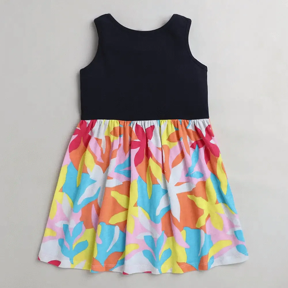 Abstract Printed Bow Dress