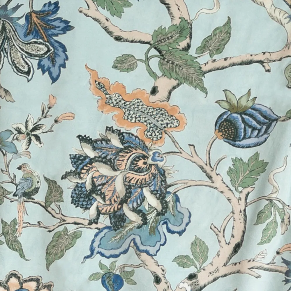Adhira Printed Velvet Fabric Remnant Cirrus