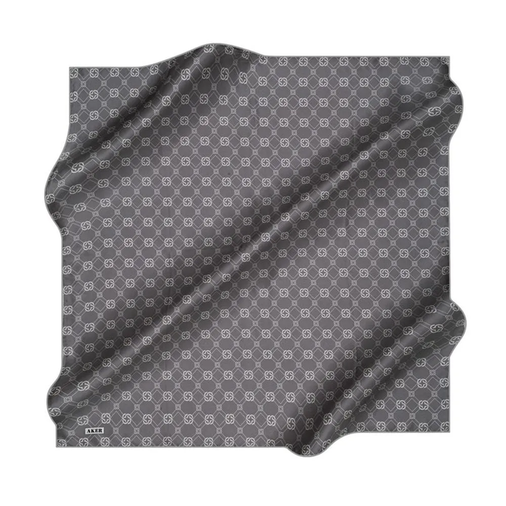 Aker Monogram Classic Silk Scarf #73