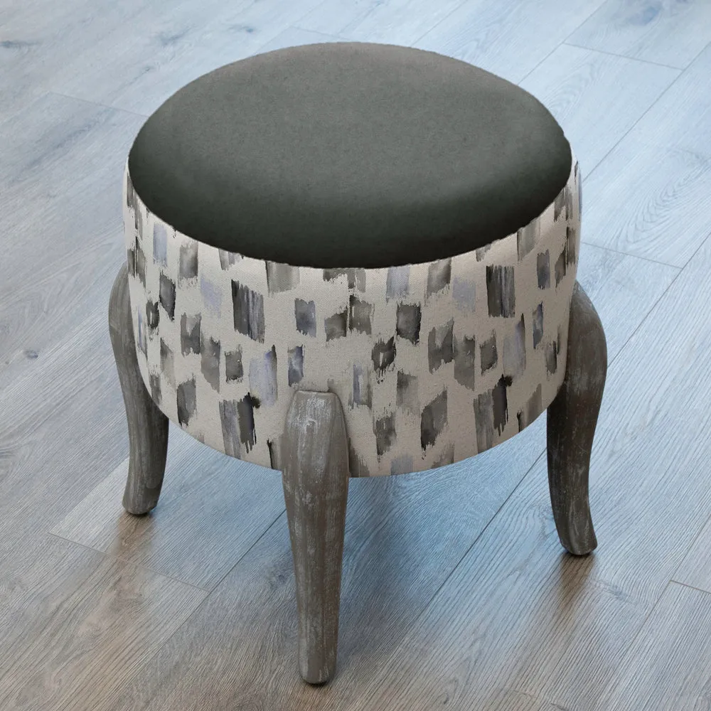 Arwen Printed Finn Footstool Frost