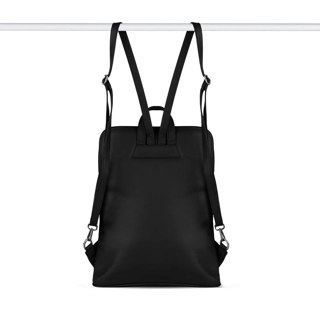 Black Laptop Backpack Colorful Polygons