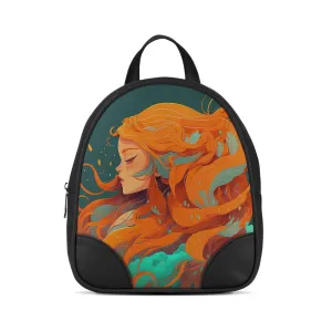 Black O Mini Backpacks Queen in Orange