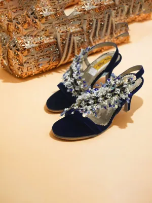 Blue Heel Fancy Sandal