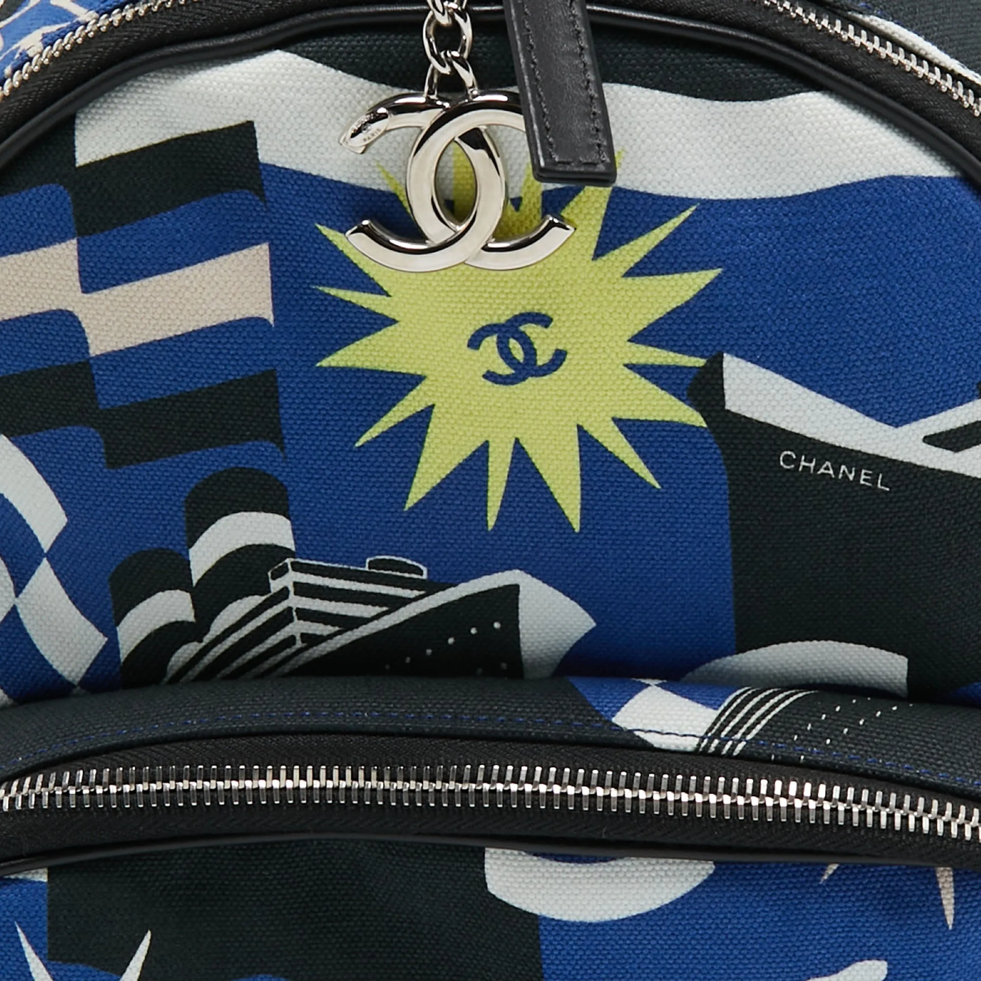 CHANEL Multicolor Printed Canvas La Pausa Bay Backpack