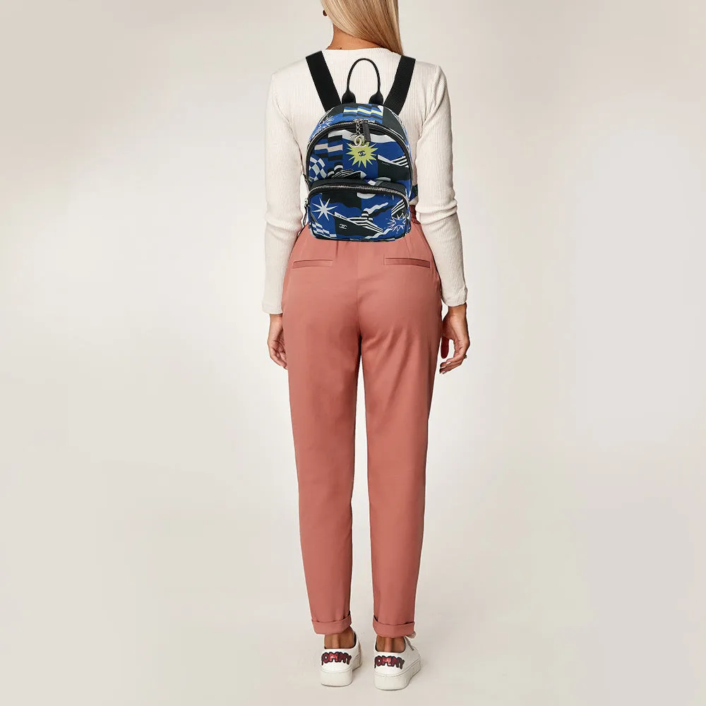 CHANEL Multicolor Printed Canvas La Pausa Bay Backpack