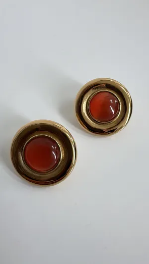 Cora - Orange Gold Earring