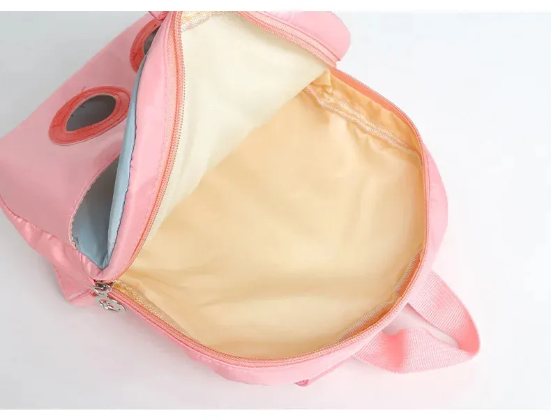 Cute Owl Theme Soft Plush Backpack for Kids