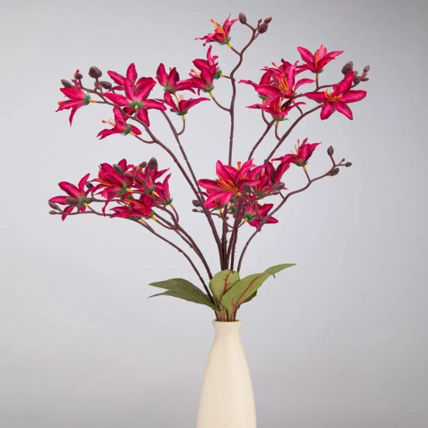 Cymbidium Orchid Natural Looking Flower Bunch | 2 feet| Vase Not Included