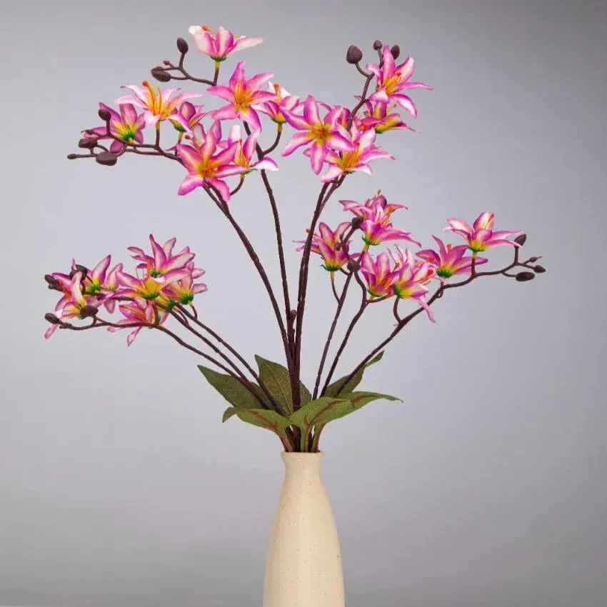 Cymbidium Orchid Natural Looking Flower Bunch | 2 feet| Vase Not Included