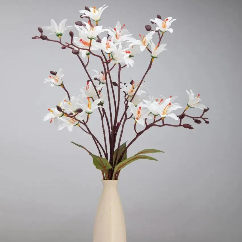 Cymbidium Orchid Natural Looking Flower Bunch | 2 feet| Vase Not Included
