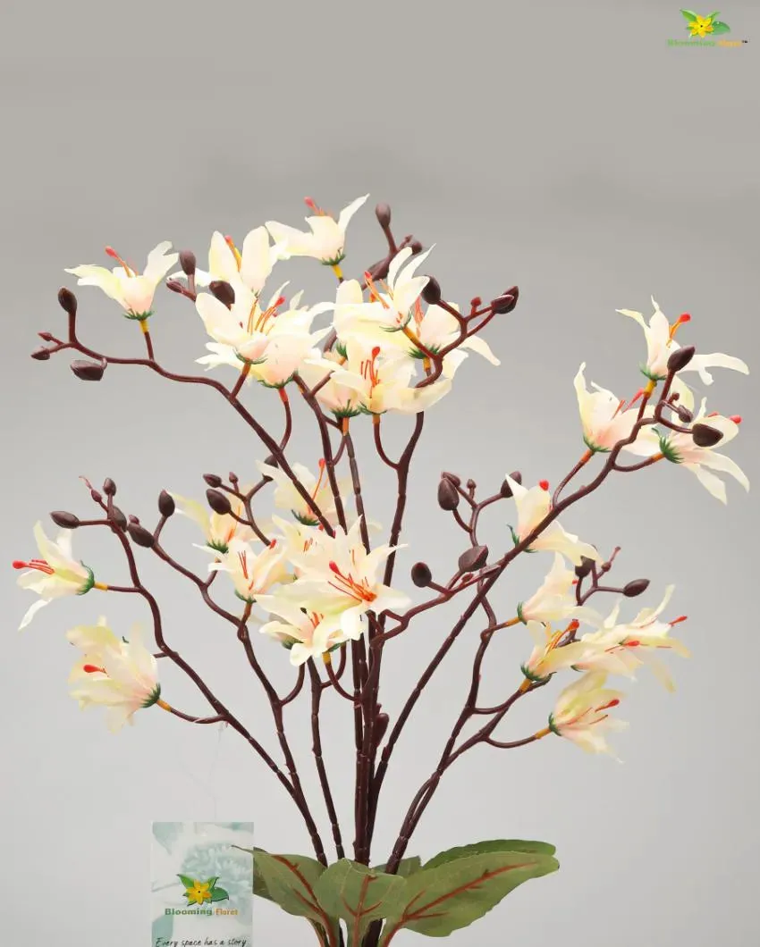 Cymbidium Orchid Natural Looking Flower Bunch | 2 feet| Vase Not Included