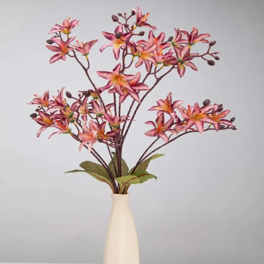 Cymbidium Orchid Natural Looking Flower Bunch | 2 feet| Vase Not Included