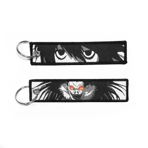 Deathnote Embroidered Keytag - Ryuk and L Anime Double Sided Keychain