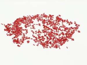 Deep Red Transparent Pipe / Bugle Glass Seed Beads- 4.5 mm (Wholesale)