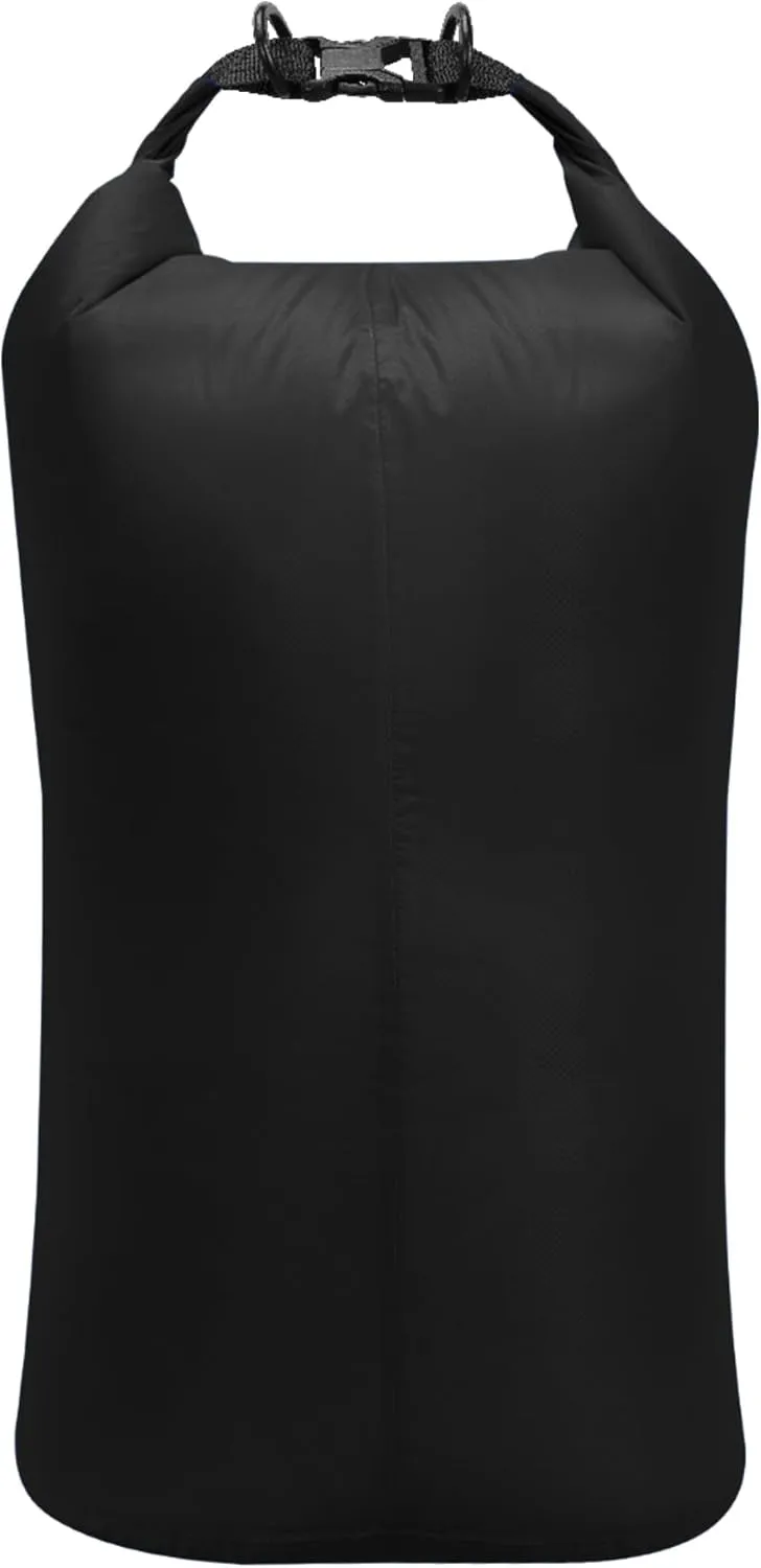 Desoto Waterproof Dry Bag - Roll Top Waterproof Backpack Sack Keeps Gear Dry, PU5000mm, for Kayaking,Boating, Hiking, Camping (Black, 10L)