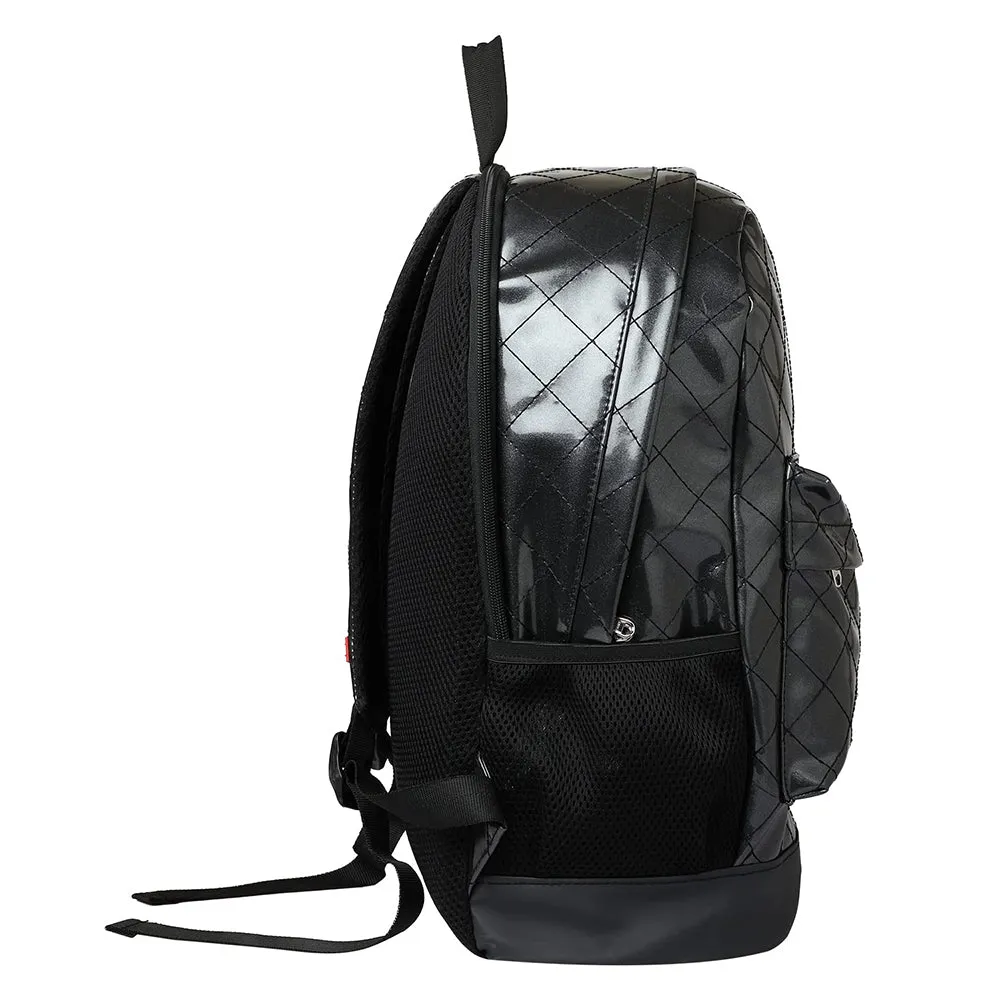 Elegant BLCK02 Leatherette Classic Laptop Backpack & Bags Black