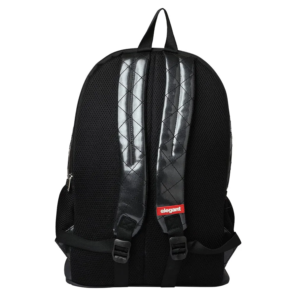 Elegant BLCK02 Leatherette Classic Laptop Backpack & Bags Black