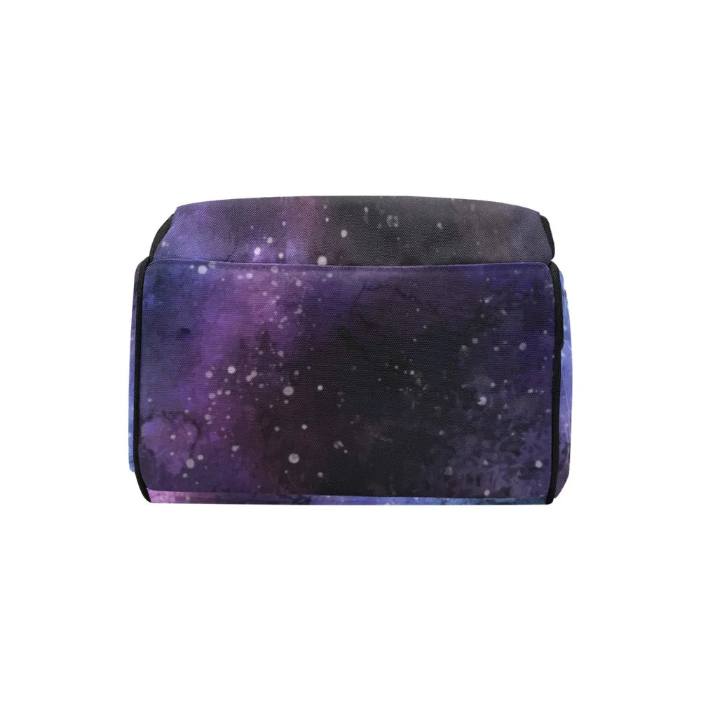 Galaxy Diaper Bag Backpack, Space Universe Baby Boy Girl Waterproof Insulated Pockets Stylish Mom Dad Designer Men Women Multipurpose