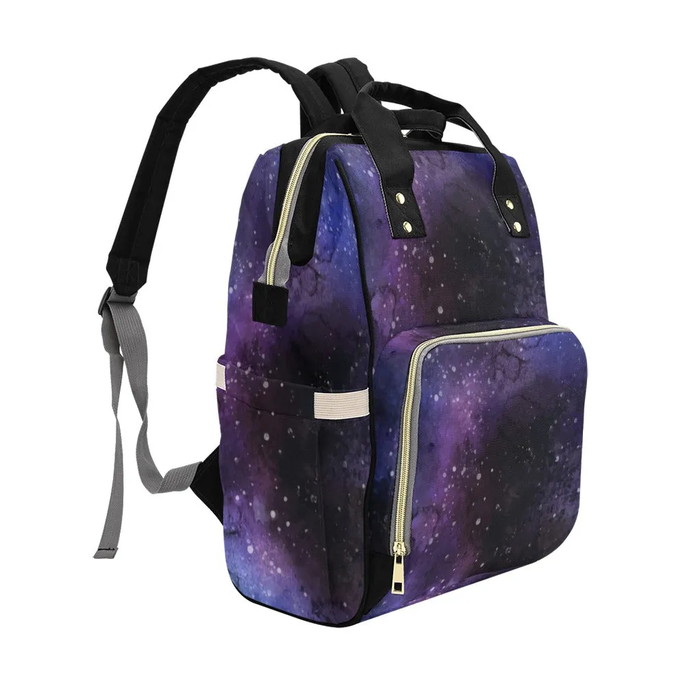 Galaxy Diaper Bag Backpack, Space Universe Baby Boy Girl Waterproof Insulated Pockets Stylish Mom Dad Designer Men Women Multipurpose