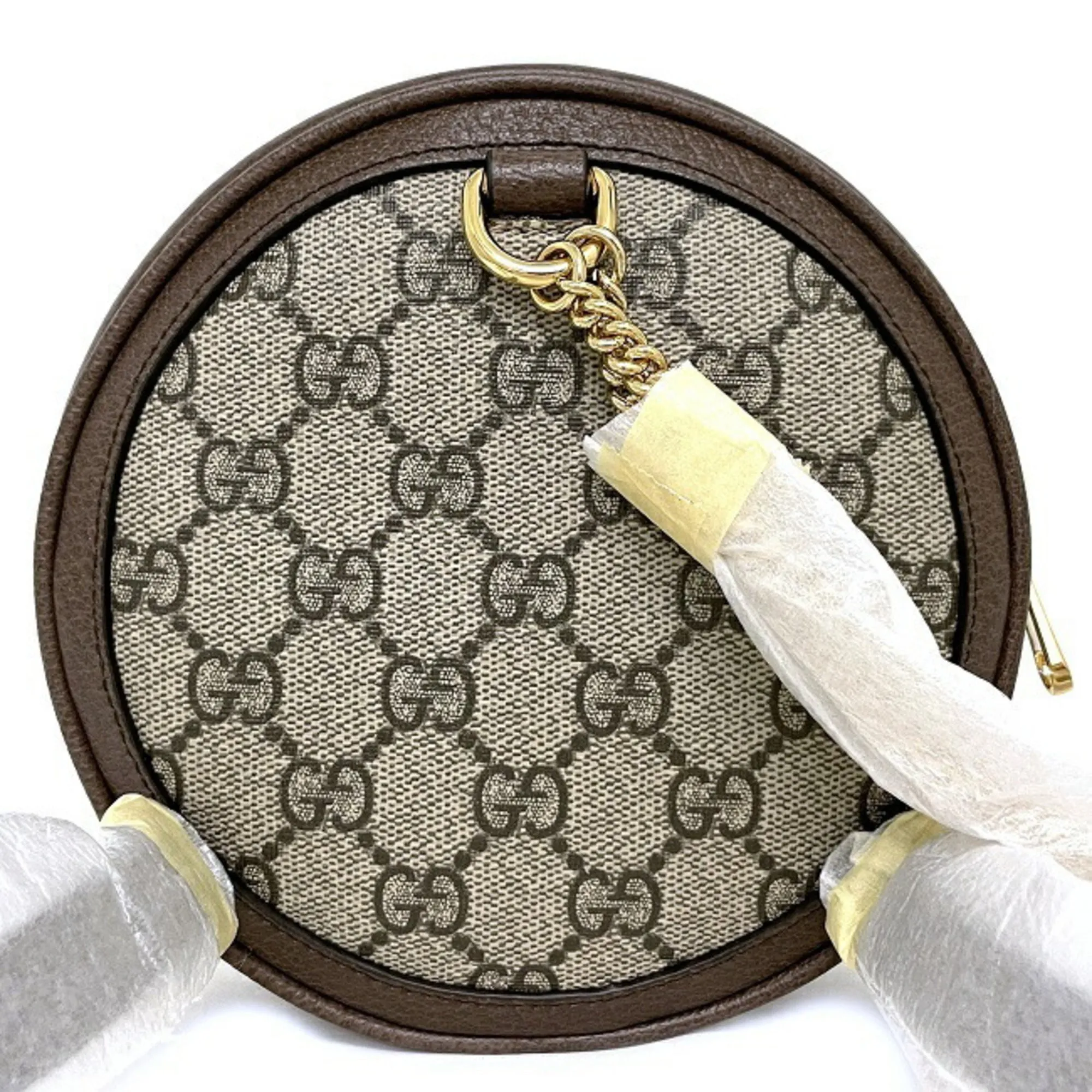 Gucci Backpack Beige Brown Green Red Offidia 598661 Leather PVC Gucci Chain Rucksack GG Marmont Round Card Ladies