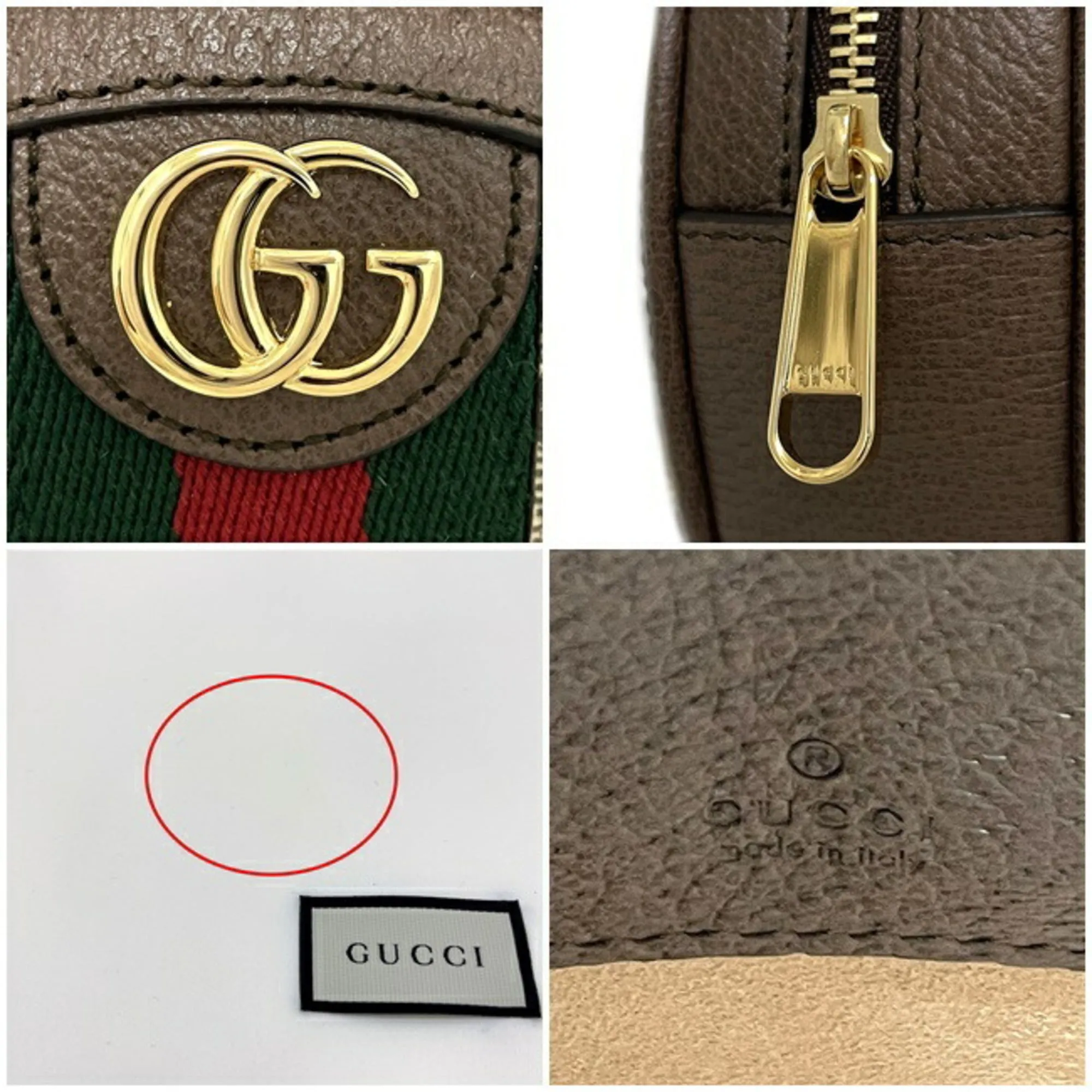 Gucci Backpack Beige Brown Green Red Offidia 598661 Leather PVC Gucci Chain Rucksack GG Marmont Round Card Ladies