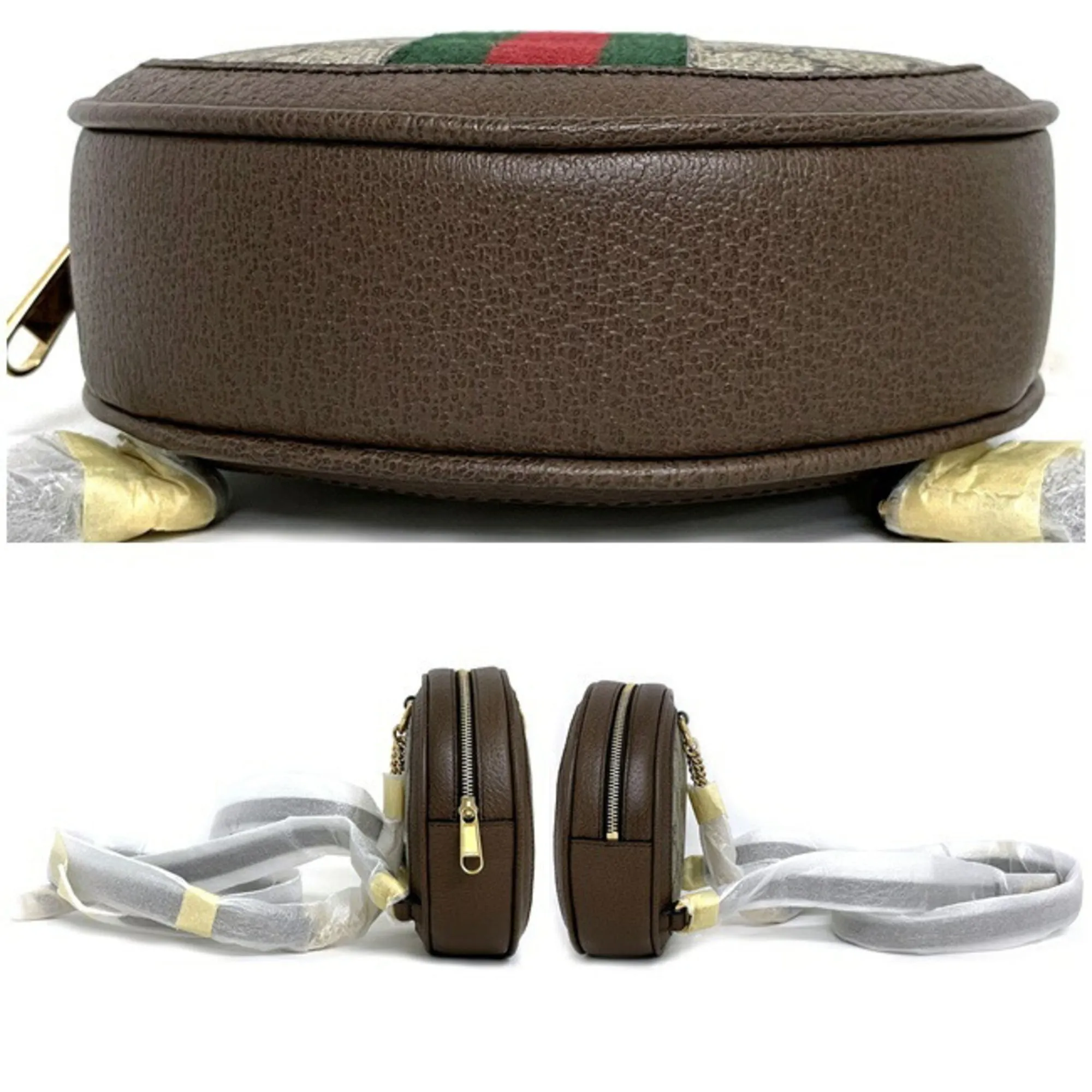 Gucci Backpack Beige Brown Green Red Offidia 598661 Leather PVC Gucci Chain Rucksack GG Marmont Round Card Ladies