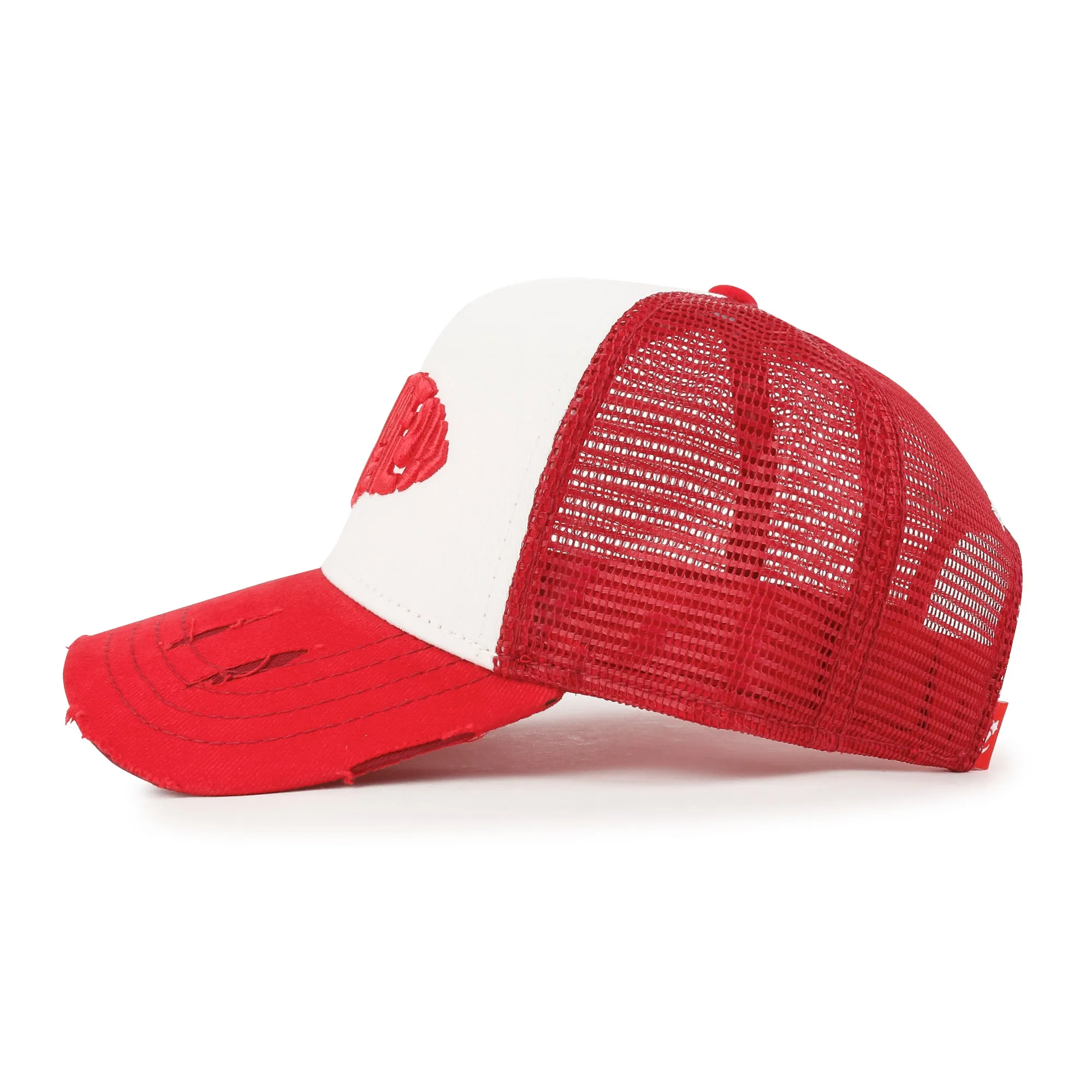 ililily PREMIUM Go With The Flow Embroidery Baseball Cap Vintage Trucker Hat