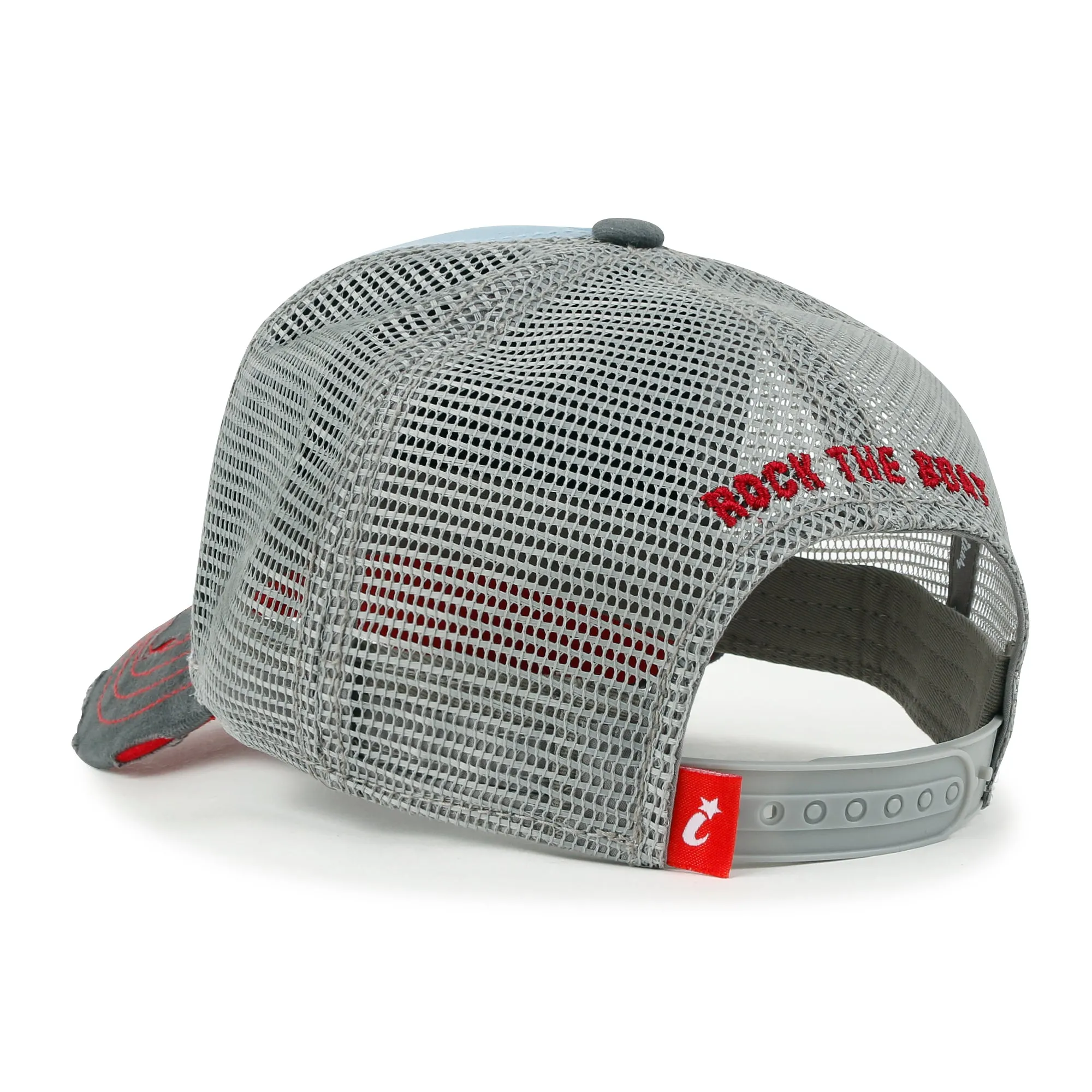 ililily PREMIUM Go With The Flow Embroidery Baseball Cap Vintage Trucker Hat