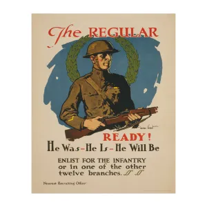 Infantry - 8 x 10 Vintage Canvas Print