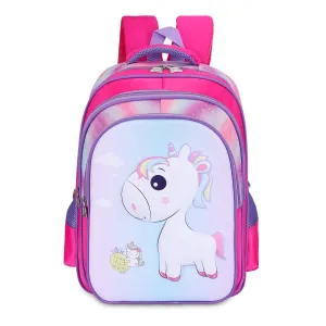 Kids Backpack with Organizer Pockets | Dark Pink | 22 Litres