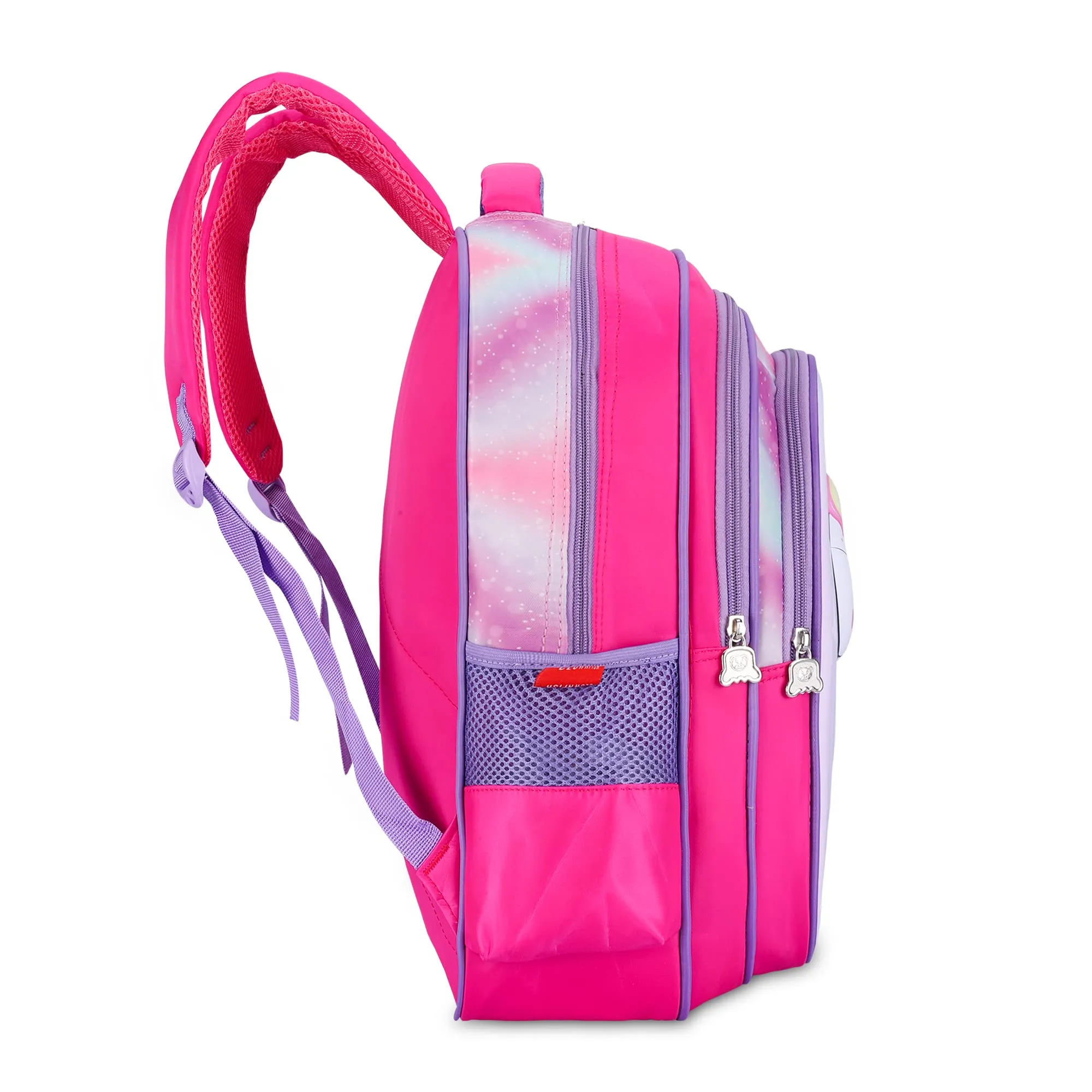 Kids Backpack with Organizer Pockets | Dark Pink | 22 Litres