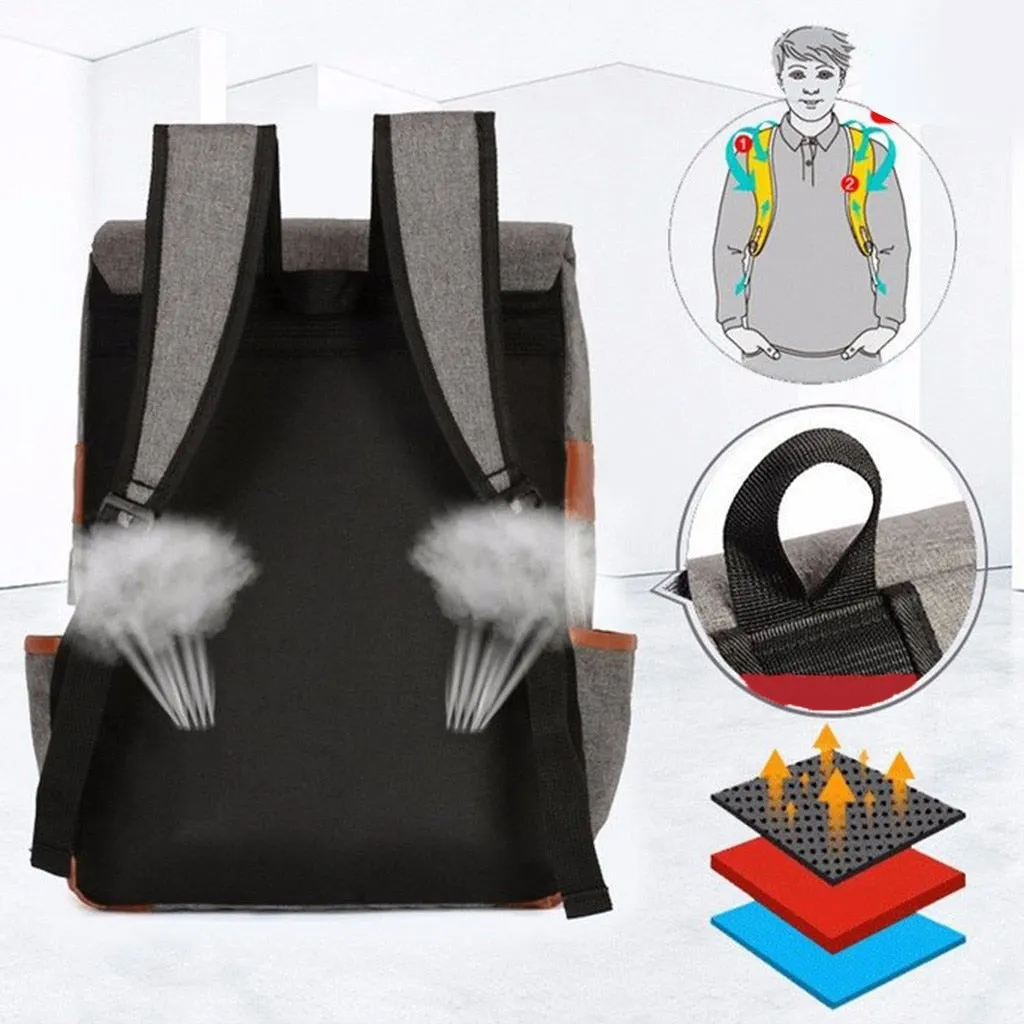 Korean Fashion Solid Anti-theft Waterproof Backpack Double Shoulder Bag Travel Men Women Leisure Backpack Women