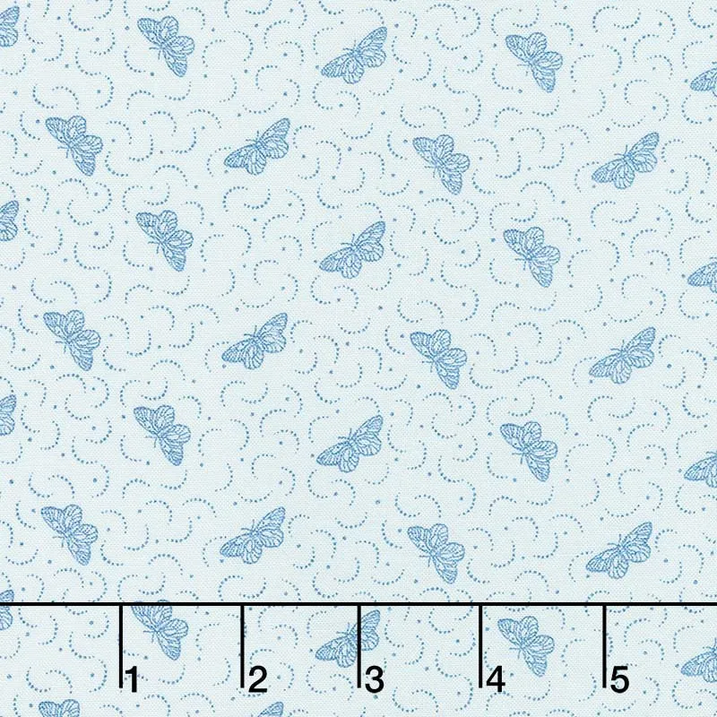 Le Beau Papillon - Una Blue Dust Yardage