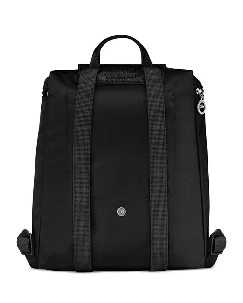 Le Pliage Green Longchamp Recycled Nylon Backpack in Black