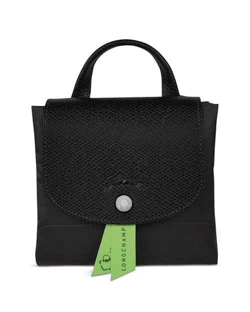 Le Pliage Green Longchamp Recycled Nylon Backpack in Black