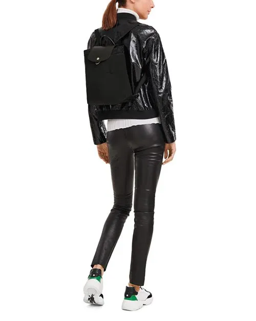 Le Pliage Green Longchamp Recycled Nylon Backpack in Black
