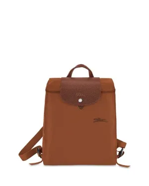 Le Pliage Green Longchamp Recycled Nylon Backpack in Brown