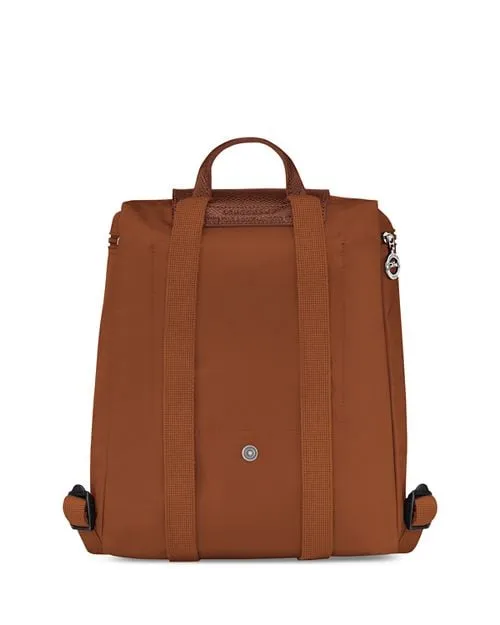 Le Pliage Green Longchamp Recycled Nylon Backpack in Brown