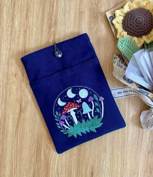 Moon Stars Embroidered Book Cover