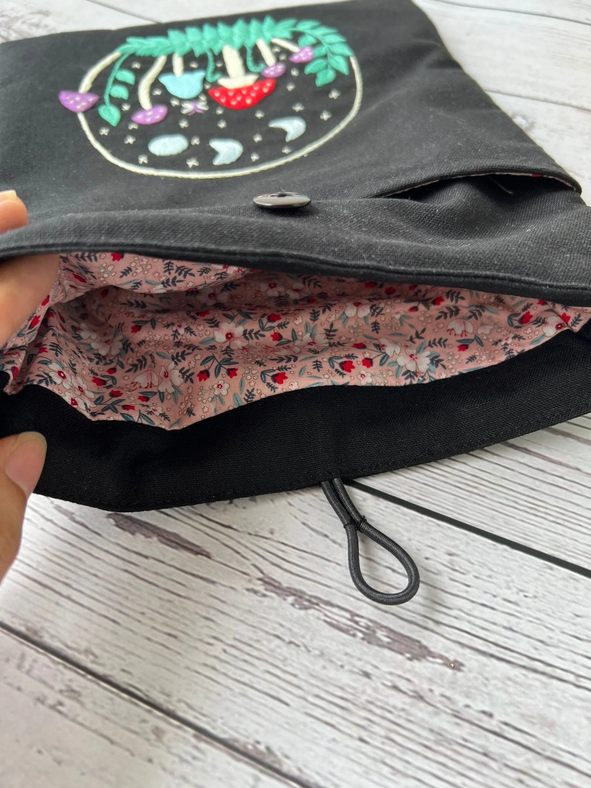 Moon Stars Embroidered Book Cover