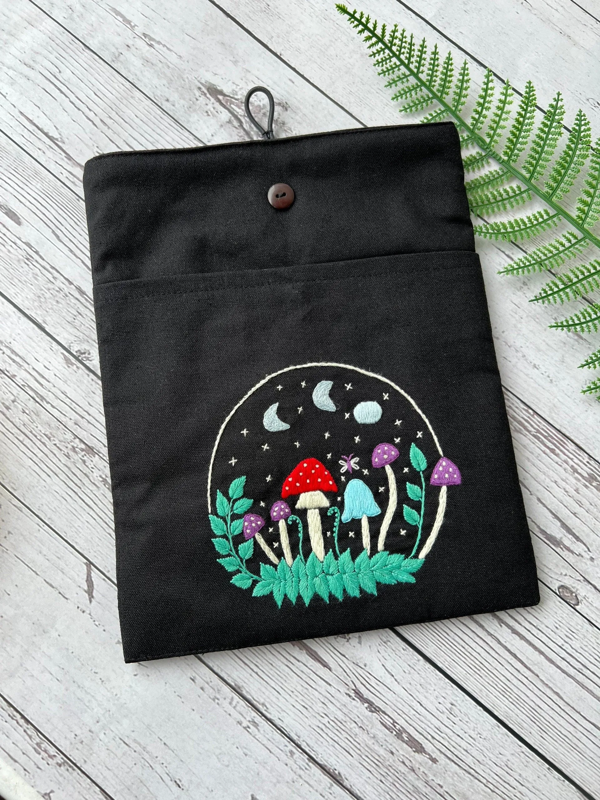 Moon Stars Embroidered Book Cover