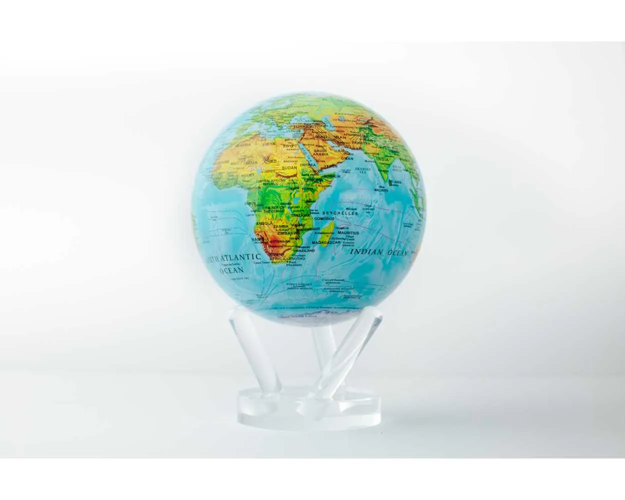 Mova Globe - Blue Relief Map 6” - RBE